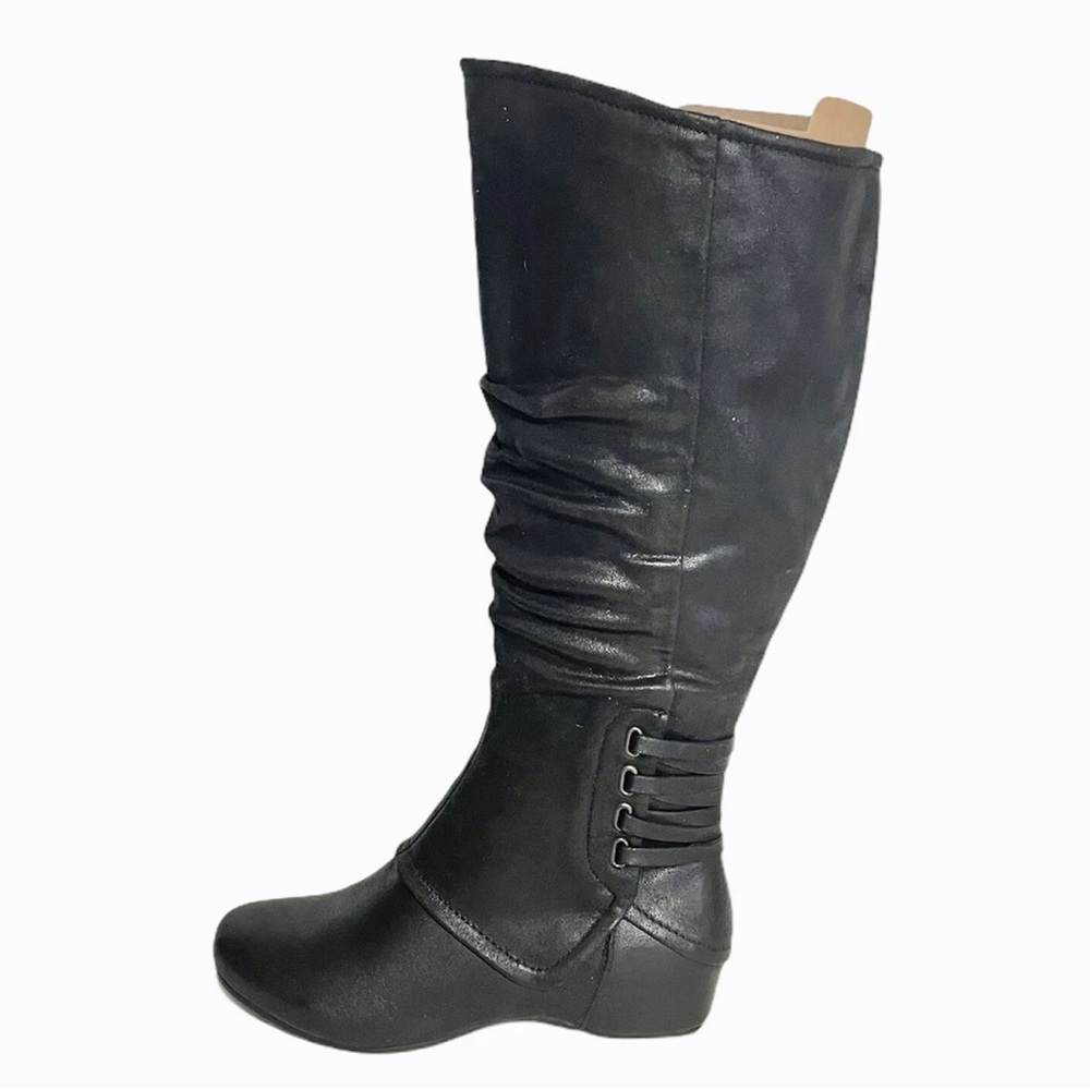 G.H. Bass Wren Tall Black Knee Boots 18" Tall